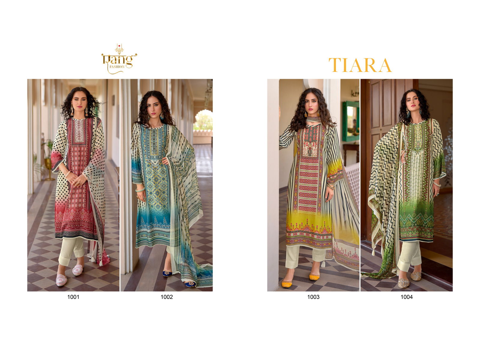 Tiara By Rang 1001 To 1004 Printed Cotton Dress Material Wholesale Market In Surat